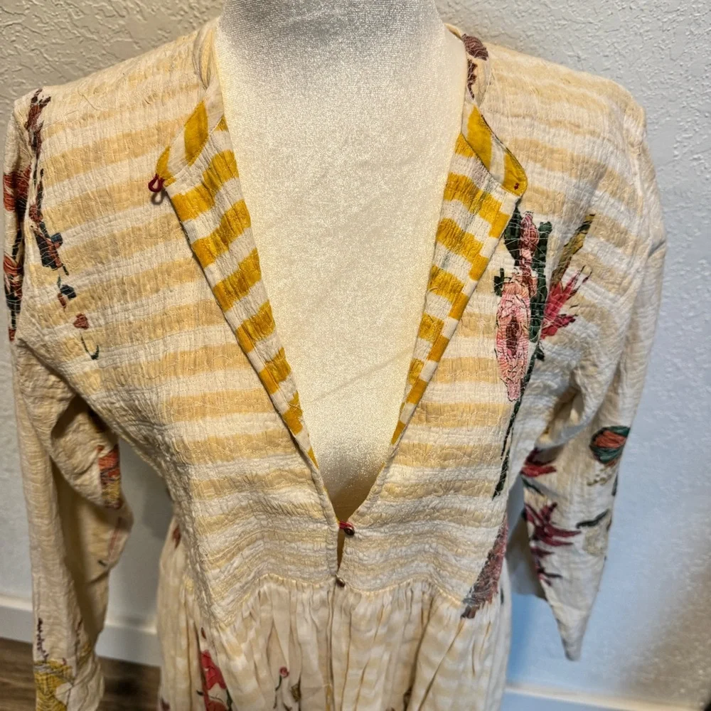 INJIRI MEDIUM cotton floral long top - Picture 4 of 11